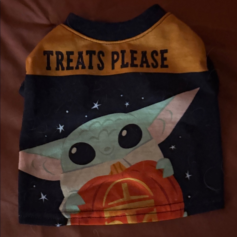 Cute Halloween Dog Shirt with Baby Alien Design